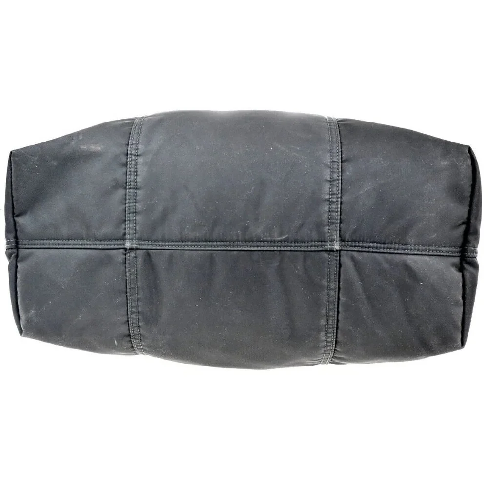 PRADA MILANO Etiquette Tote Bag Nylon Leather Black Italy 33CA290 - Picture 6 of 14